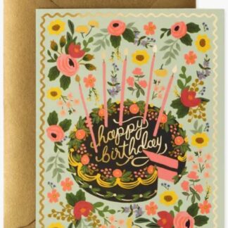 Floral Cake Birthday Card