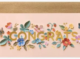 Cut Paper Congrats Card