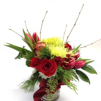 Red Moire Bouquet