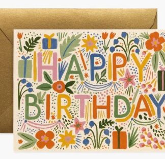 Fiesta Garden Happy Birthday Card
