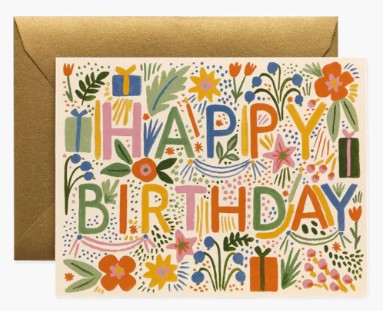 Fiesta Garden Happy Birthday Card
