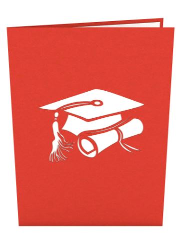 Graduation Hats Red Card - Image 2