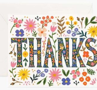 Floral Thanks Card