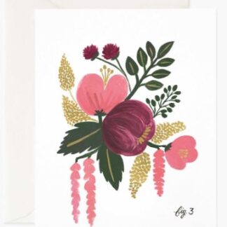 Raspberry Floral Card