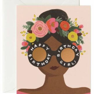 Flower Crown Birthday Girl Card