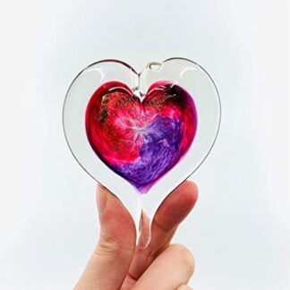 3" Glass Hanging Heart by Luke Adams