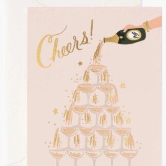 Champagne Tower Cheers Card
