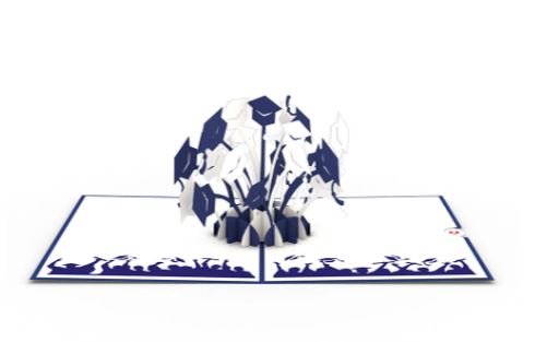 Graduation Hats Blue and White Card - Image 2