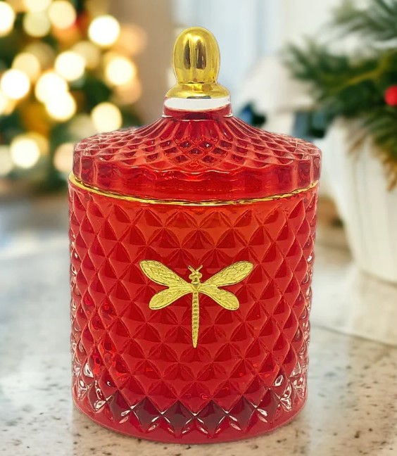 Bella Red & Gold Candle - Image 3