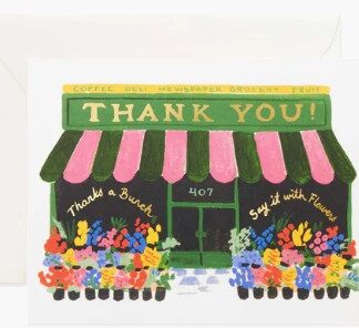 Flower Shop Thank You Card
