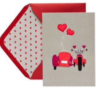 Motorcycle with Side Car Card