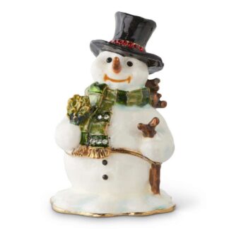 Snowman Hinged Jewelry Box