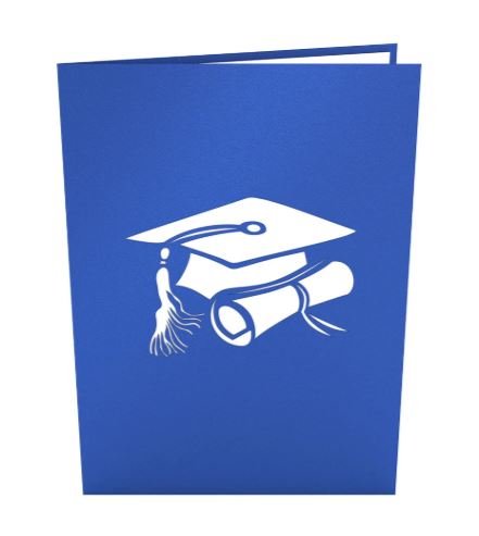 Graduation Hats Blue Card - Image 2