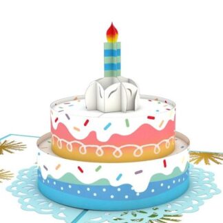 Rainbow Birthday Cake LovePop Card