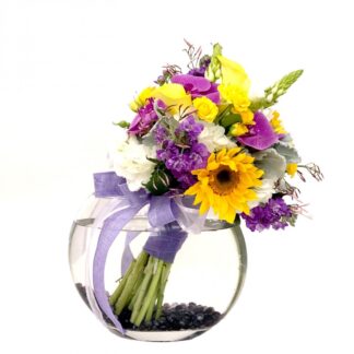 Golden Gathered Bouquet