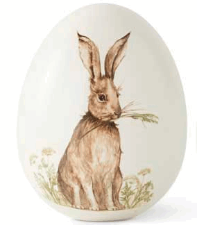 Vintage Bunny Egg 6.5"