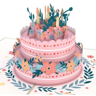 Floral Birthday Cake LovePop Card
