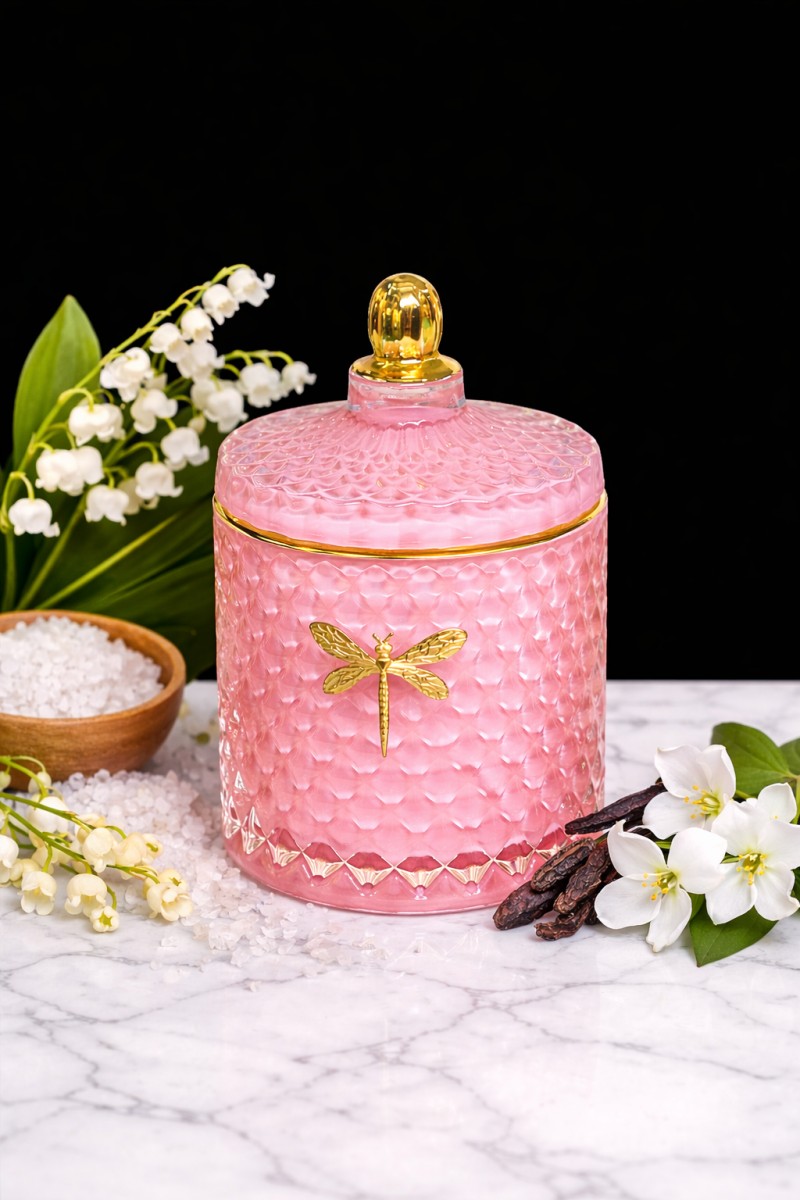 Dragonfly Bella Candle, Sea Salt Orchid - Image 2