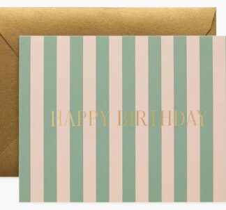 Cabana Stripe Birthday Card