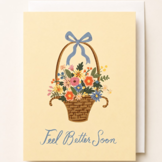 Feel Better Flower Basket Card