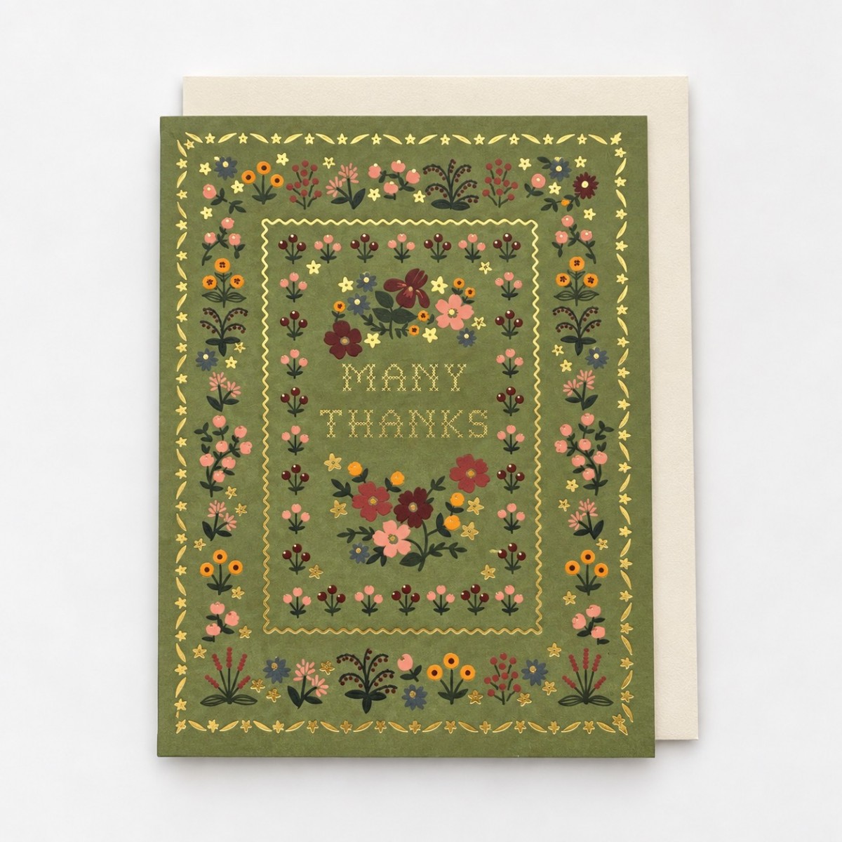 Cross-Stitched Thank You Card